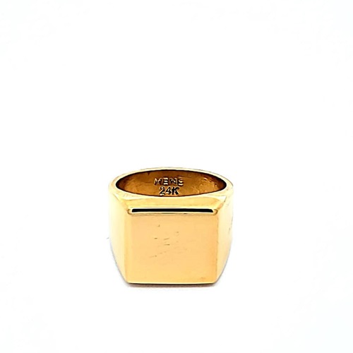 Plain signet hot sale ring gold