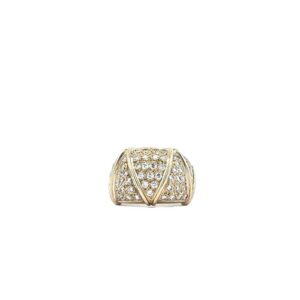 Birks 18K Yellow Gold Ring w/ 66 RBC Diamonds, 1.25CT TDW